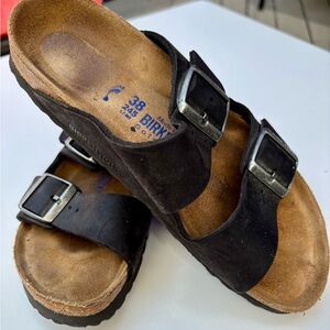 Birkenstock Arizona Soft Footbed black suede